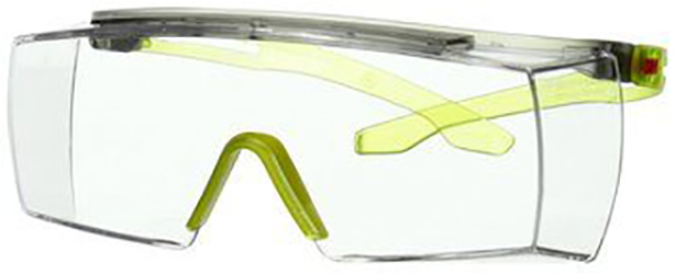 3M Secure fit 3700 Skyddsglasögon Limegrön skalm, klar lins