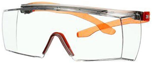 3M Secure fit 3700 Vernebriller Oransje brillestang, klar linse