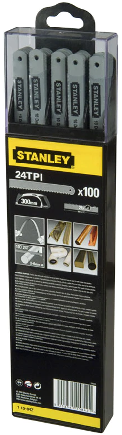 STANLEY 0-15-842 Bågfilsblad 300 mm, 24 TPI 2-pack