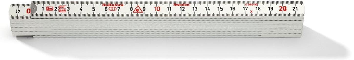 Hultafors GE 59-2-10 VI Måttstock 2 meter Vit