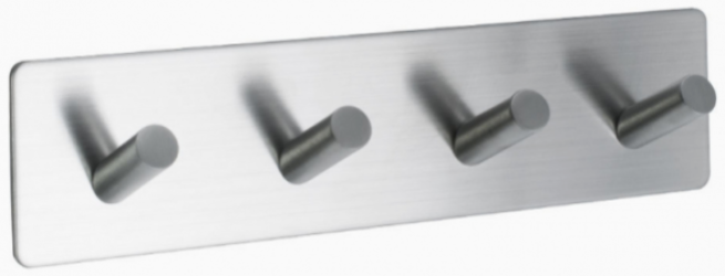 Beslag Design Base Handdukshängare 4 krokar Mattborstat stål