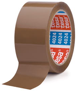 Tesa 04100-00228-00 Packtejp präglad, 66 m x 50 mm brun