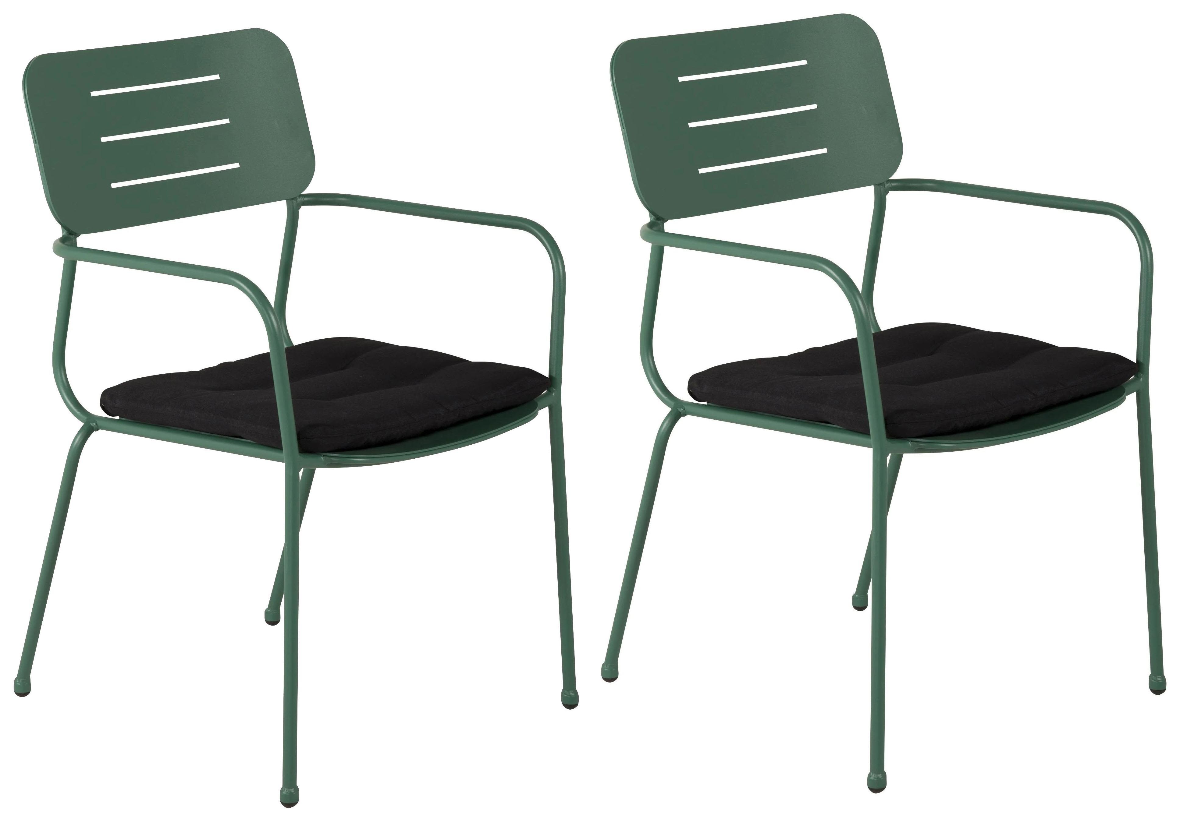 Venture Home Nicke 1342-417 Karmstol 2-pack Grön