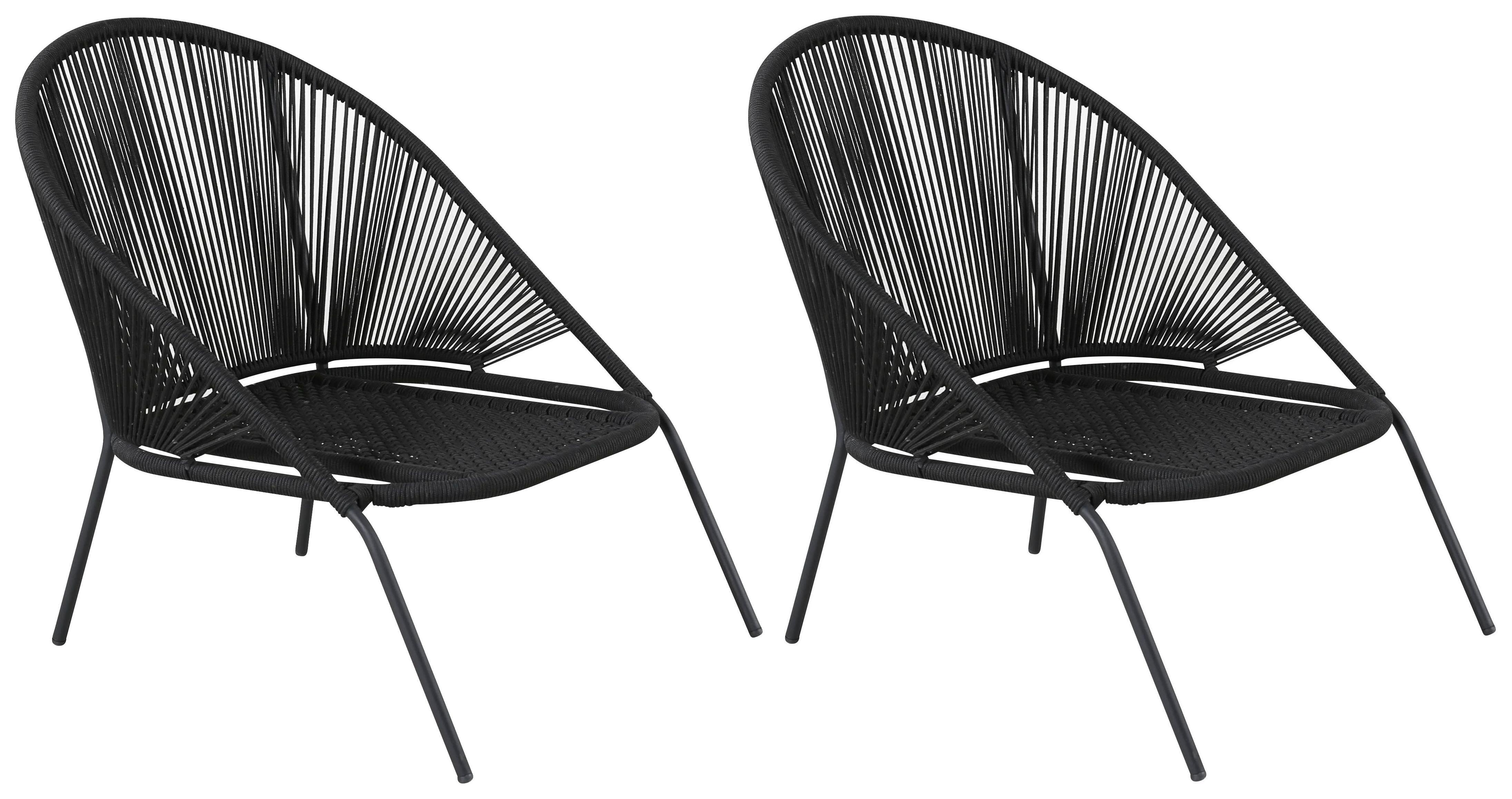 Venture Home Lindos 9317-022 Loungefåtölj 2-pack, svart