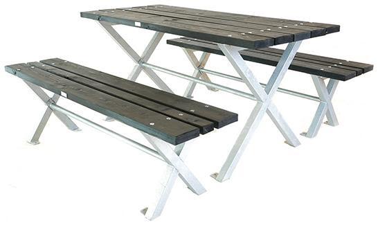 Eden Wood Stella EW 50018-8 Matgrupp bord, bänkar Svart