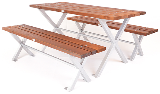 Eden Wood Stella EW 50018-6 Matgrupp bord, bänkar Brun