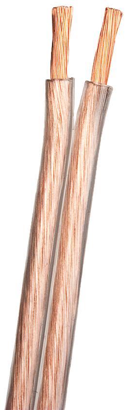 SUPRA 2000000063 Högtalarkabel 0,127 mm, syrefria kopparkardeler 2x1.6, transparent, 600 m