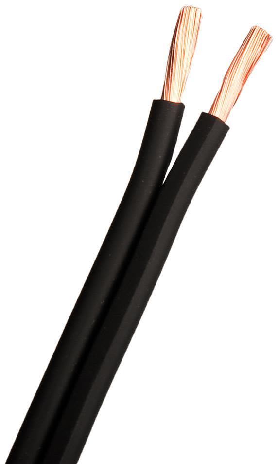 SUPRA 2000000378 Högtalarkabel 0,127 mm, syrefria kopparkardeler 2x1.6, svart, 200 m