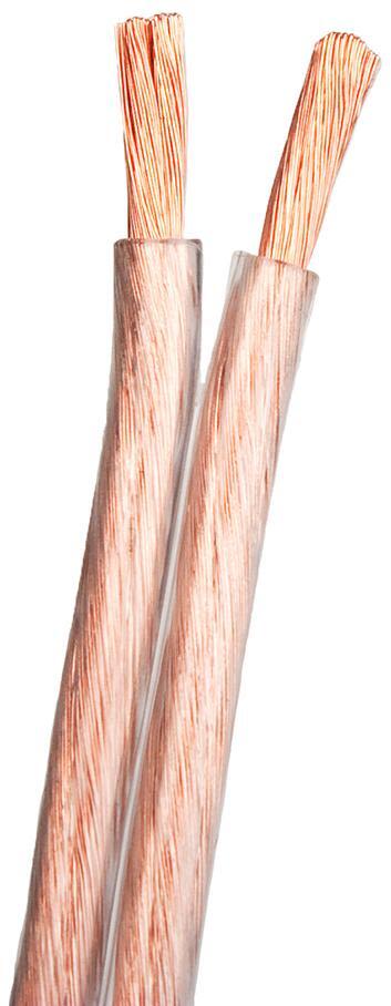 SUPRA 2000000022 Högtalarkabel 0,127 mm, syrefria kopparkardeler 2x2.5, transparent, 200 m
