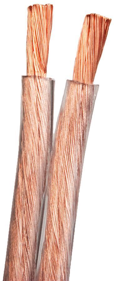 SUPRA 2000000113 Högtalarkabel 0,127 mm, syrefria kopparkardeler 2x4.0, transparent, 100 m
