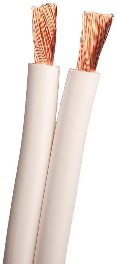SUPRA 2000000147 Högtalarkabel 0,127 mm, syrefria kopparkardeler 2x4.0, vit, 400 m
