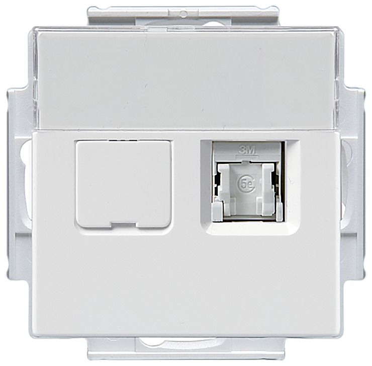 ABB FOT6208-84 Datauttag 2 x RJ45, C6 UTP Vit