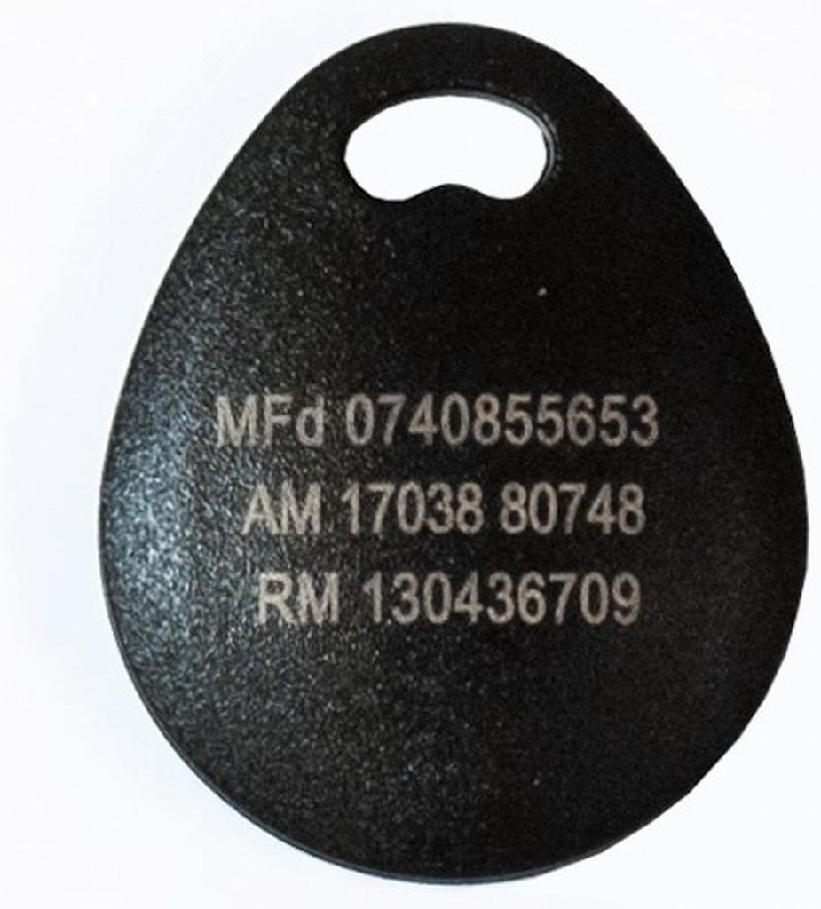 Axema 1-9007-08 Nyckelbricka med lasergraverade siffror