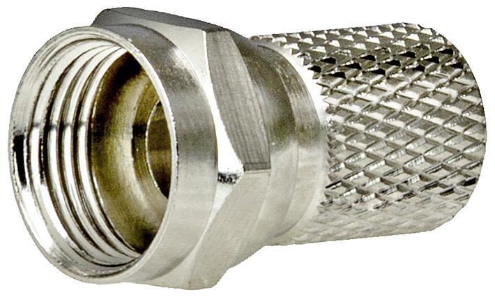 Televes 417001 F-kontakt för RG-6T, twist-on, 100-pack