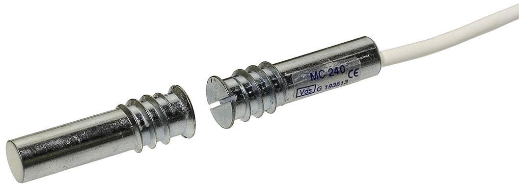 Alarmtech MC 240-10LSZH Magnetkontakt 1 öppnande kontakt, inbyggd 10 m kabel