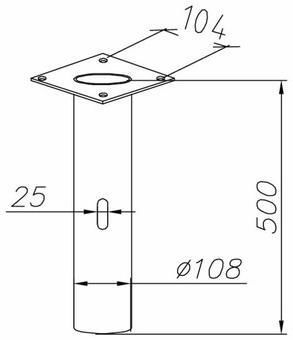 Norlys 207 Betongfundamentsadapter