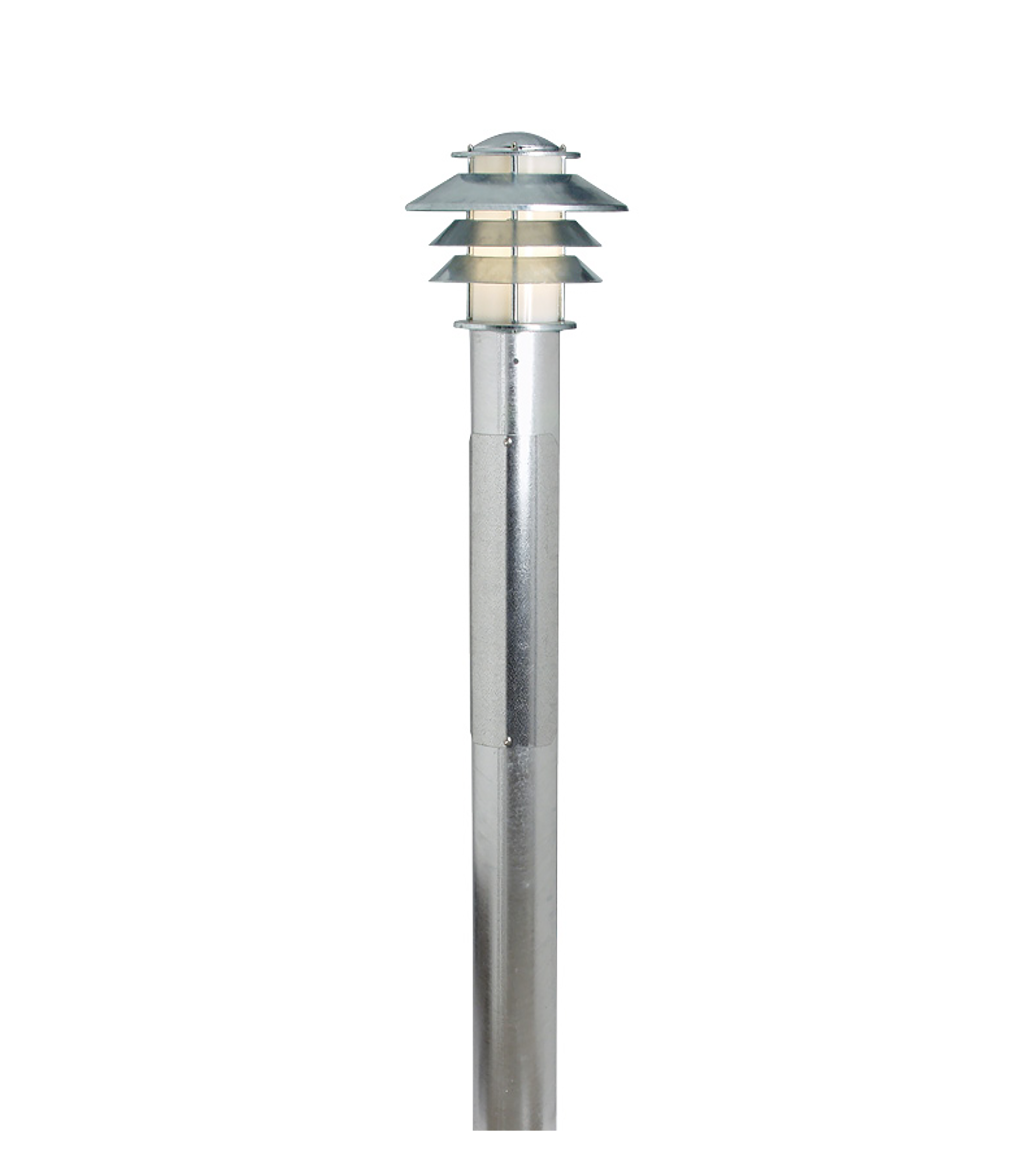 Westal Alefors Pollare 1250 mm, 27, med fotplatta Galv/Silver