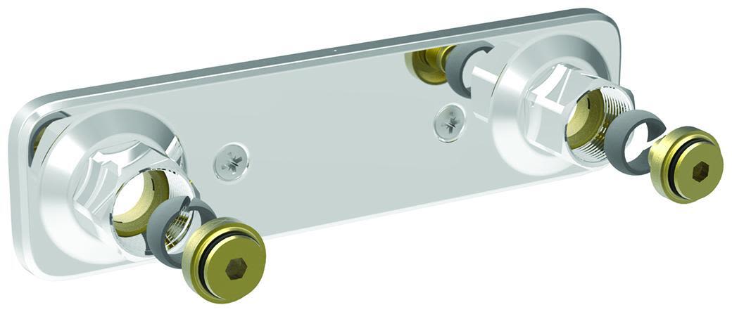 Vatette V6 Blandarfäste för plaströr, dold rördragning 160 c/c, 16 mm rördiameter