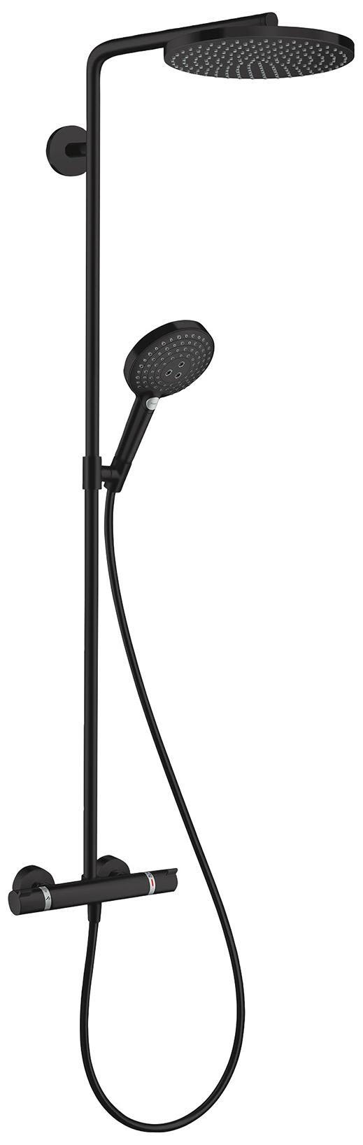Hansgrohe Raindance Select S Takduschpaket matt svart, 150 c/c