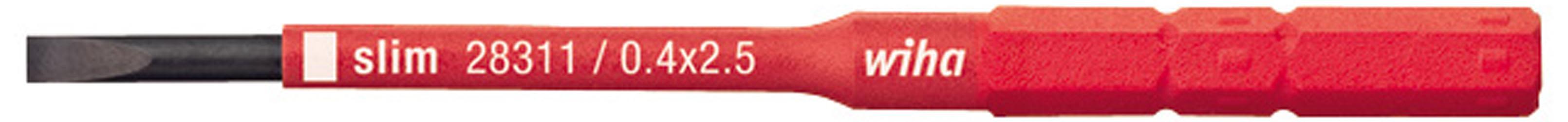 Wiha slimBit 34578 Ruuvauskärki ura, 75 mm, 1000 V 2,5x75 mm