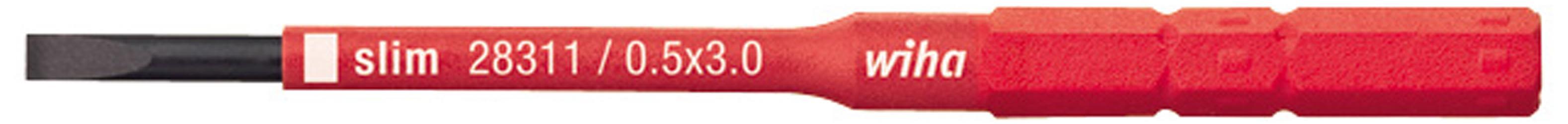 Wiha slimBit 34579 Ruuvauskärki ura, 75 mm, 1000 V 3,0x75 mm