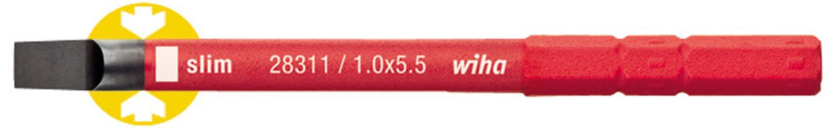 Wiha slimBit 34581 Ruuvauskärki ura, 75 mm, 1000 V 5,5x75 mm