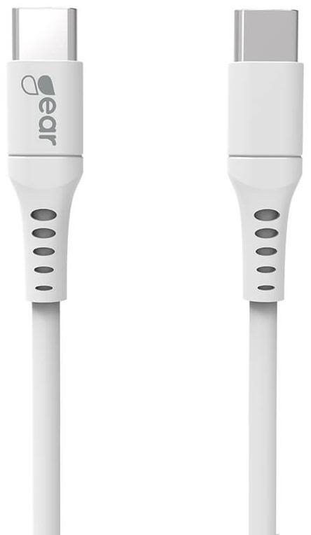 Gear 665105 Laddkabel USB-C till USB-C 2.0, 1 m, vit