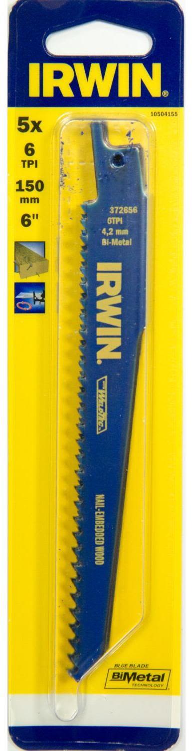 Irwin 10504155 Bajonetsavklinger 150 mm, 6 TPI, stk. 5