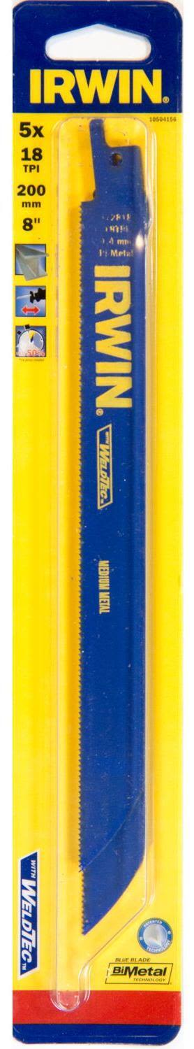 Irwin 10504156 Bajonetsavklinger 200 mm, 18 TPI, stk. 5