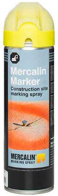 Mercalin Marker Märkfärg fluorescerande, 500 ml Gul