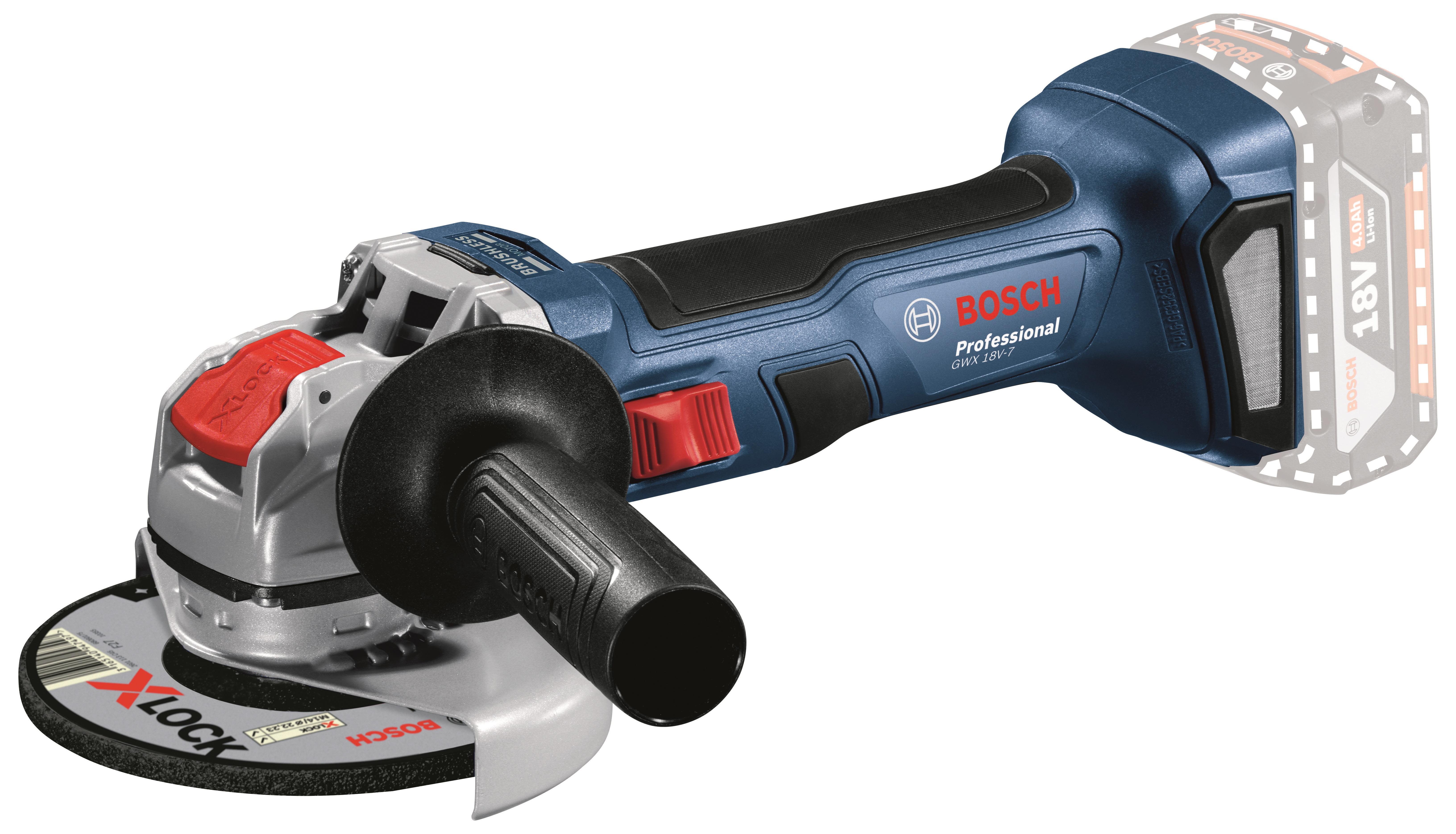 Bosch GWX 18V-7 Vinkelslip utan batteri och laddare