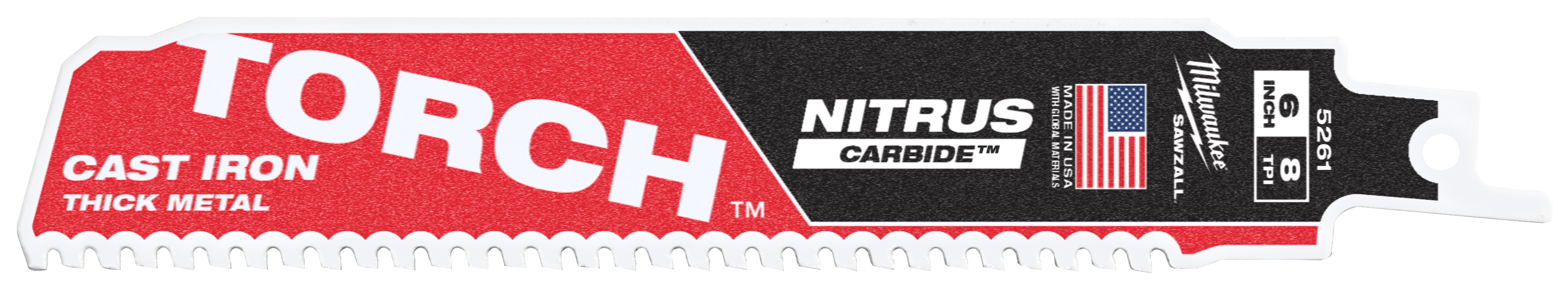 Milwaukee TCT TORCH NITRUS Tigersågblad 8T, 1 st 150 mm