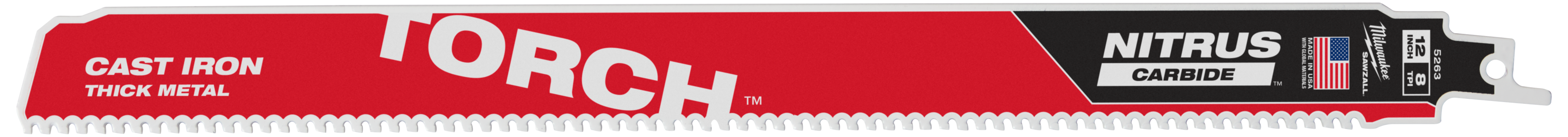 Milwaukee TCT TORCH NITRUS Tigersågblad 8T, 1 st 300 mm
