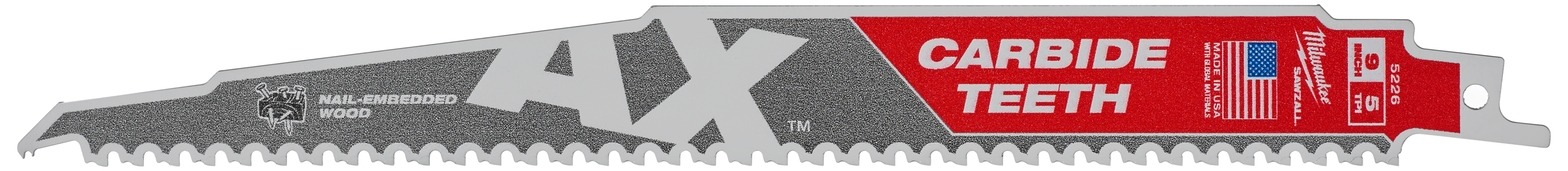 Milwaukee TCT AX Tigersågblad 5T, 5-pack 230 mm
