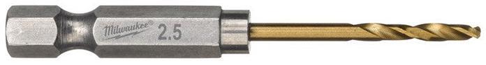 Milwaukee SHOCKWAVE Red Hex HSS-G TIN Metallborr 2-pack 2,5 mm