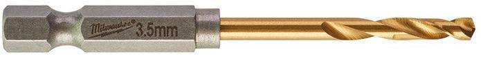 Milwaukee SHOCKWAVE Red Hex HSS-G TIN Metallborr 2-pack 3,5 mm