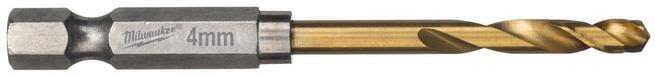 Milwaukee SHOCKWAVE Red Hex HSS-G TIN Metallborr 2-pack 4 mm