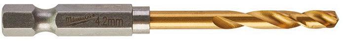 Milwaukee SHOCKWAVE Red Hex HSS-G TIN Metallborr 1-pack 4,2 mm