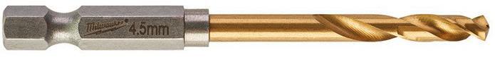 Milwaukee SHOCKWAVE Red Hex HSS-G TIN Metallborr 1-pack 4,5 mm