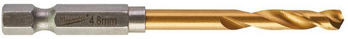 Milwaukee SHOCKWAVE Red Hex HSS-G TIN Metallborr 1-pack 4,8 mm