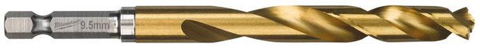 Milwaukee SHOCKWAVE Red Hex HSS-G TIN Metallborr 1-pack 9,5 mm