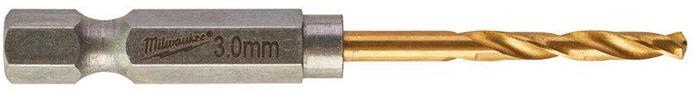 Milwaukee SHOCKWAVE Red Hex HSS-G TIN Metallborr 2-pack 3 mm