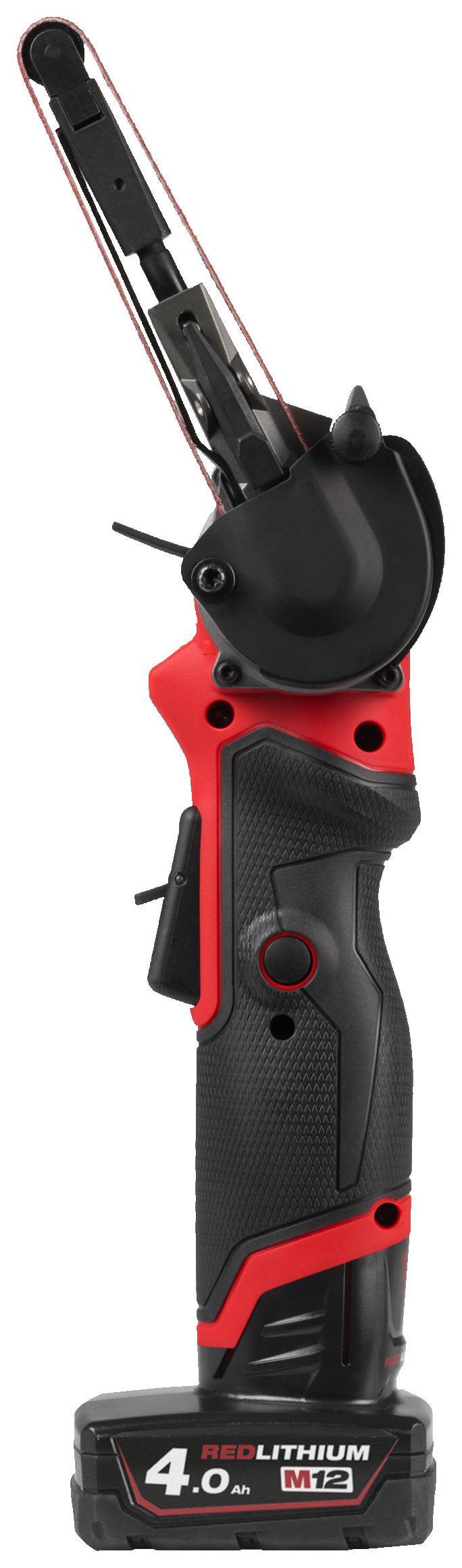 Milwaukee M12 FBFL10-402B Bandslip med batteri och laddare