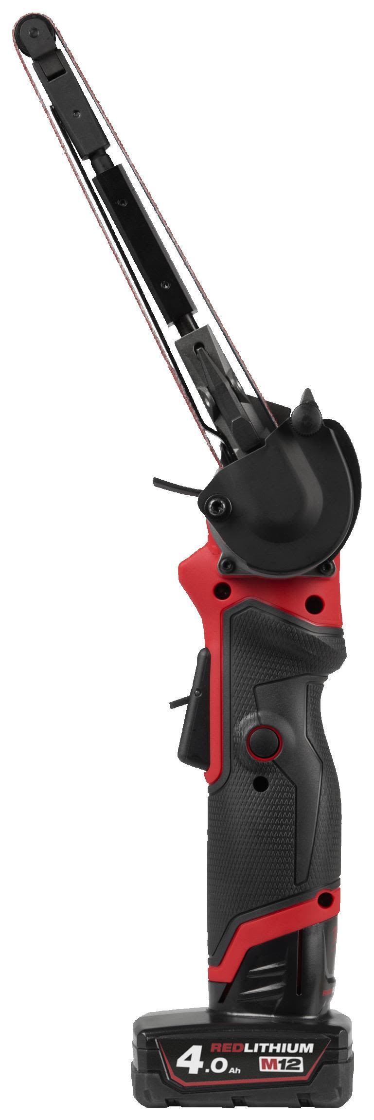 Milwaukee M12 FBFL13-402B Bandslip med batteri och laddare