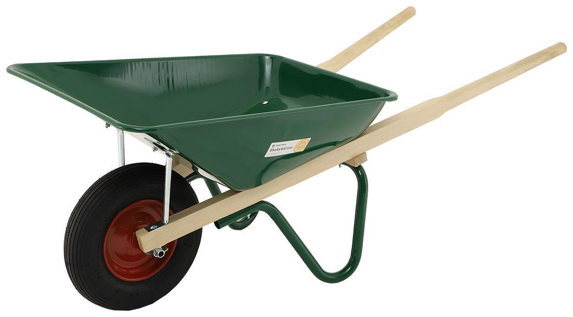 Hörby Bruk Ekeby 1400 Skottkärra volym 90 l, luftgummi, grön