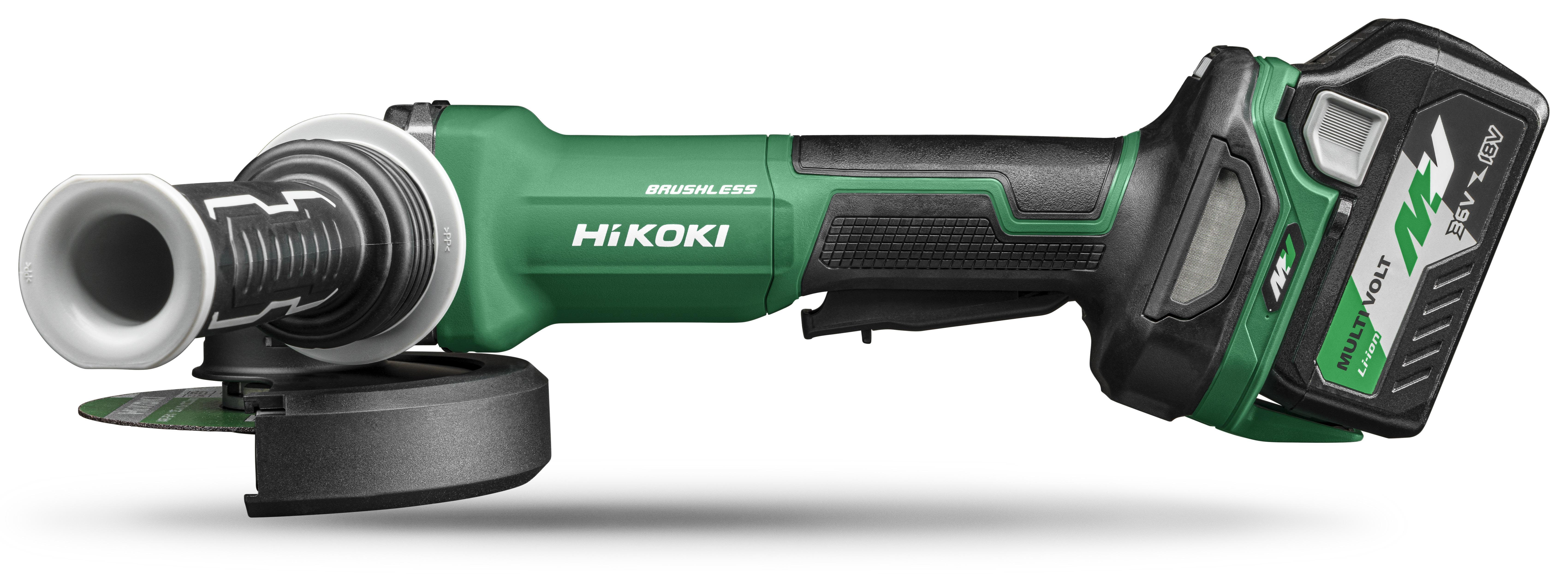 HiKOKI G3613DVF Vinkelslip med 2,5 Ah batteri och laddare