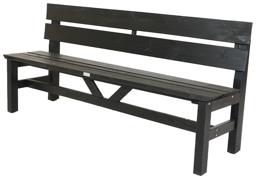 Eden Wood Viking EW 0285-8 Trädgårdsbänk Svart