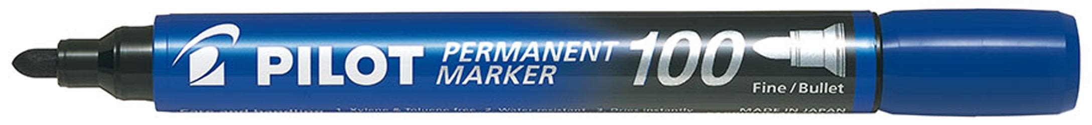 Pilot Permanent Marker 400 Märkpenna rund spets, 20-pack Blå