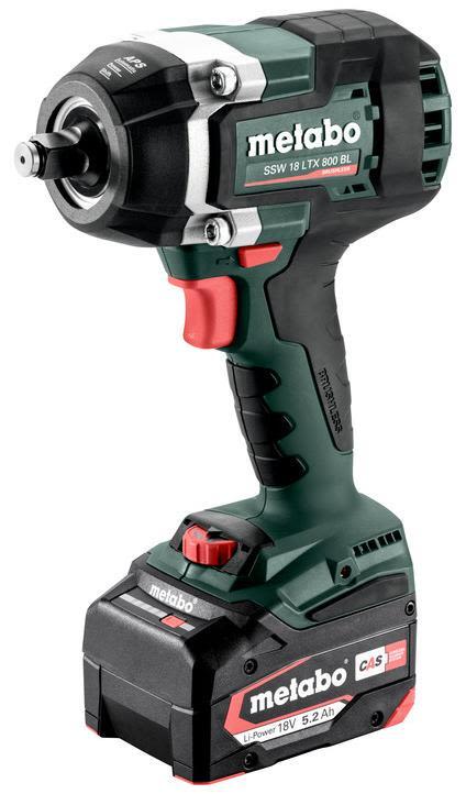 Metabo SSW 800 18 LTX BL Mutterdragare med batteri och laddare