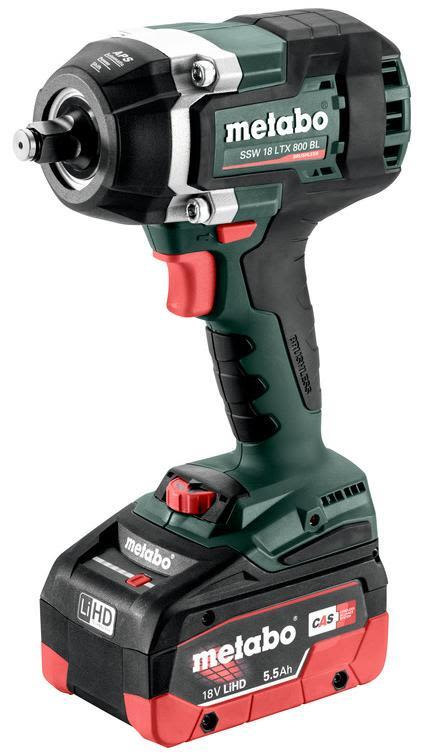 Metabo SSW 800 18 LTX BL Mutterdragare med batteri och laddare
